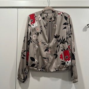 Silk bomber jacket